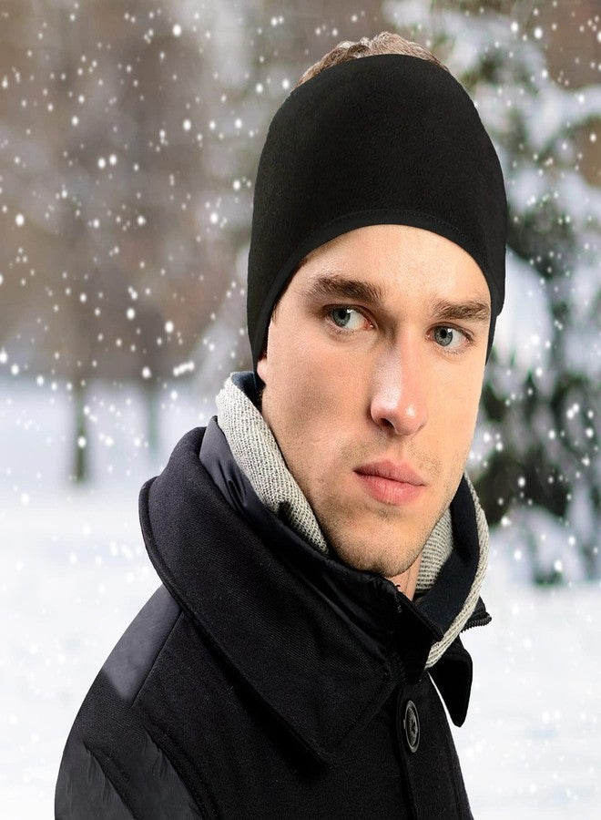 Violetfox Ear Warmers Headband, Fleece Earmuffs Running Headband Winter Ear Covers Moisture Wicking Sweatband Ski Sport Headband for Men & Women (Black, Gray, Navy) - Image 5